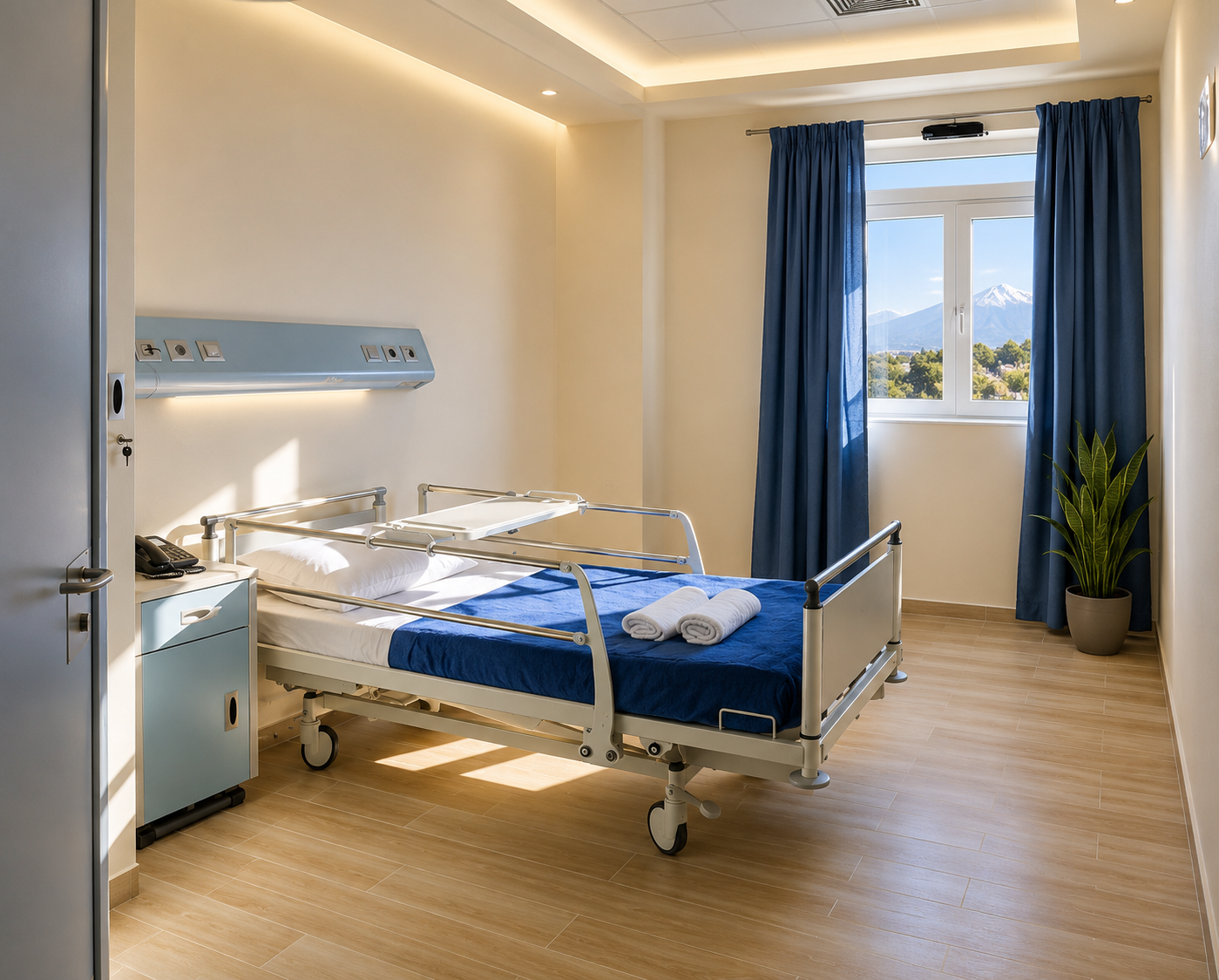 Δωμάτιο νοσηλείας της Κλινικής Άγιος Νικήτας